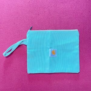 Carhartt Durable Canvas Zippered Top Pouch w/ Wrist Strap Carry Handle